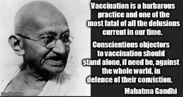 Gandhi vaccination quote
