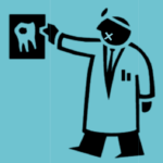 dentist holding x-ray
