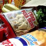junk food in grocery bag